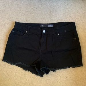 Black Denim Shorts